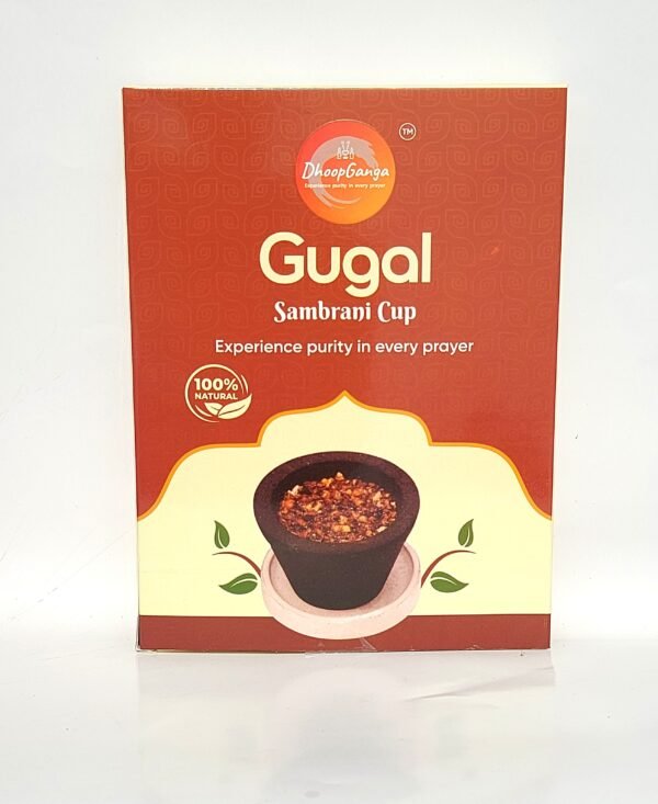 DHOOPGANGA Gugal Sambrani Cup – 12 Pcs | Natural Fragrance | Ideal for Daily Pooja, Meditation & Home Purification - Image 3