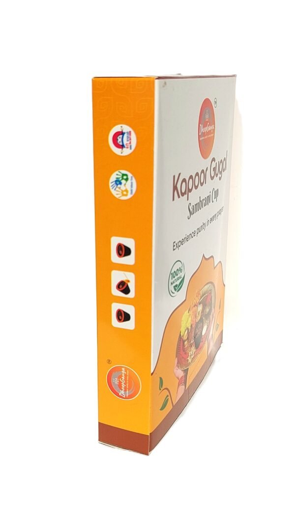 DHOOPGANGA Kapoor Gugal Sambrani Cup – 12 Pcs | Natural Fragrance | Ideal for Daily Pooja, Meditation & Home Purification - Image 3